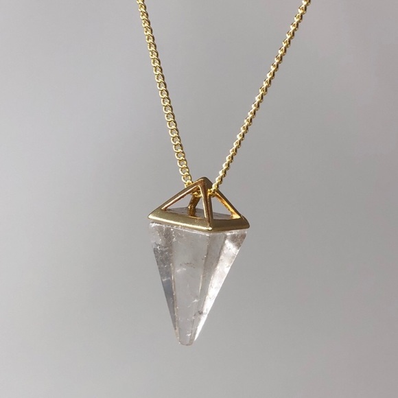 Quartz Crystal Pyramid Pendant - Picture 2 of 8